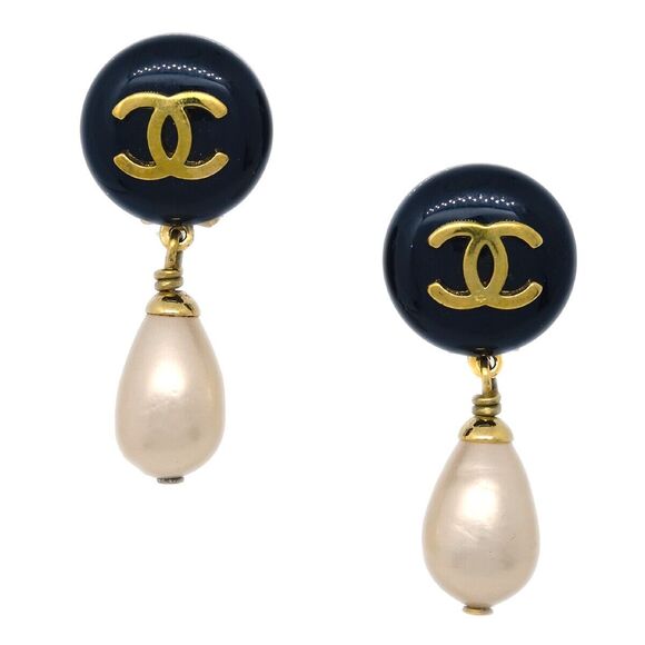 Chanel Jewelry - Chanel Artificial Pearl Dangle Earrings #124668C10B